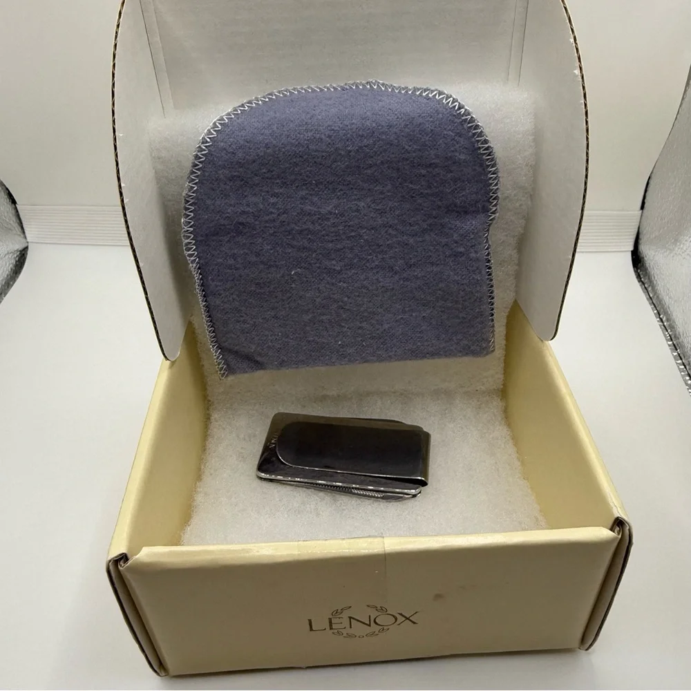Lennox Sterling Money Clip | Knife & Nail File | Brand New Opened for Photos